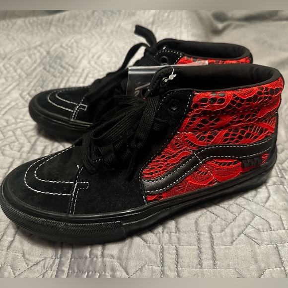 Vans X Premier Skate Grosso Mid Blake/High Risk Red Lace Men Size 7 Women 8.5 - Picture 9 of 11